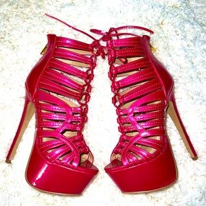 Sexy High Heel Pink Summer Bootie